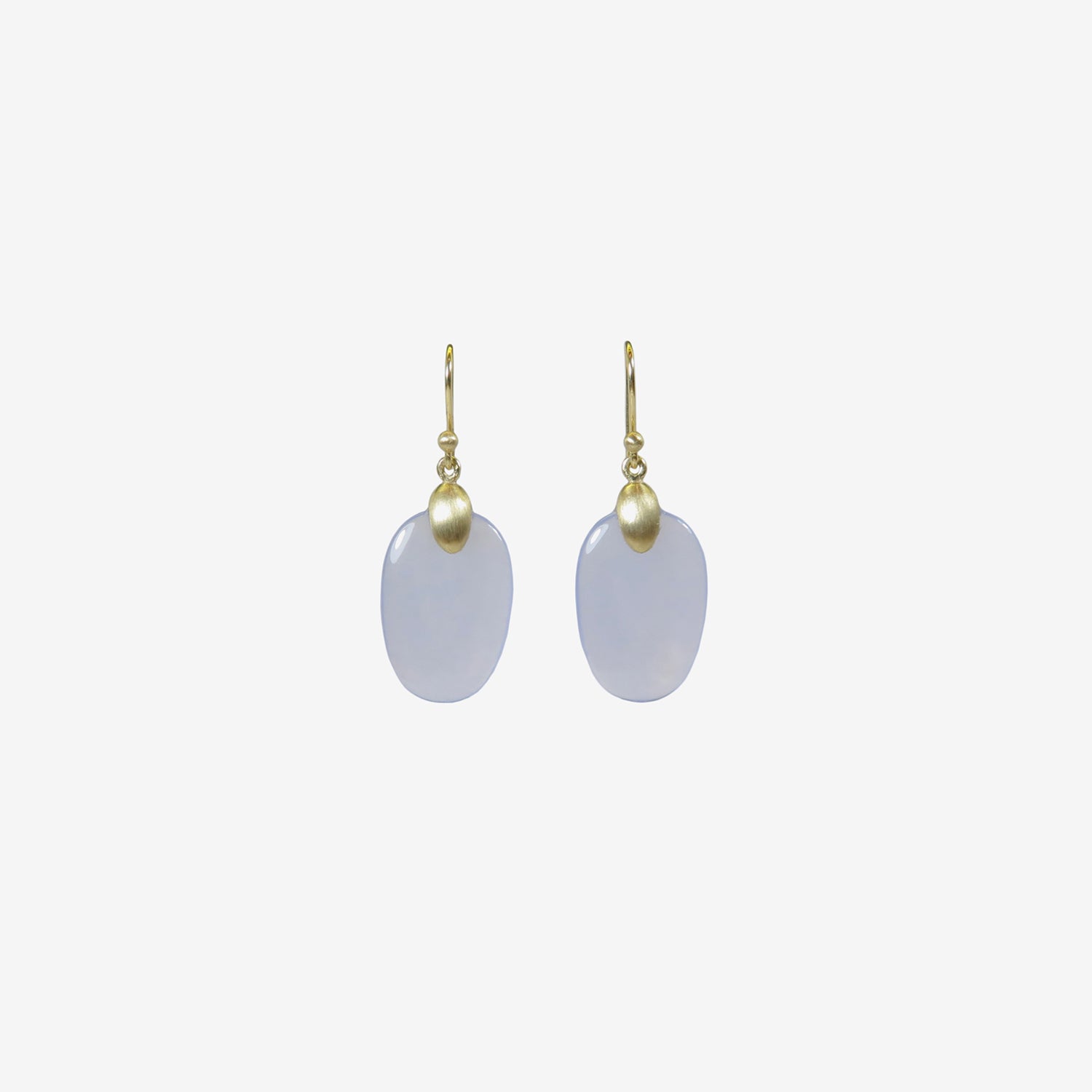 TED MUEHLING 10K & BLUE CHALCEDONY SMALL CHIPS