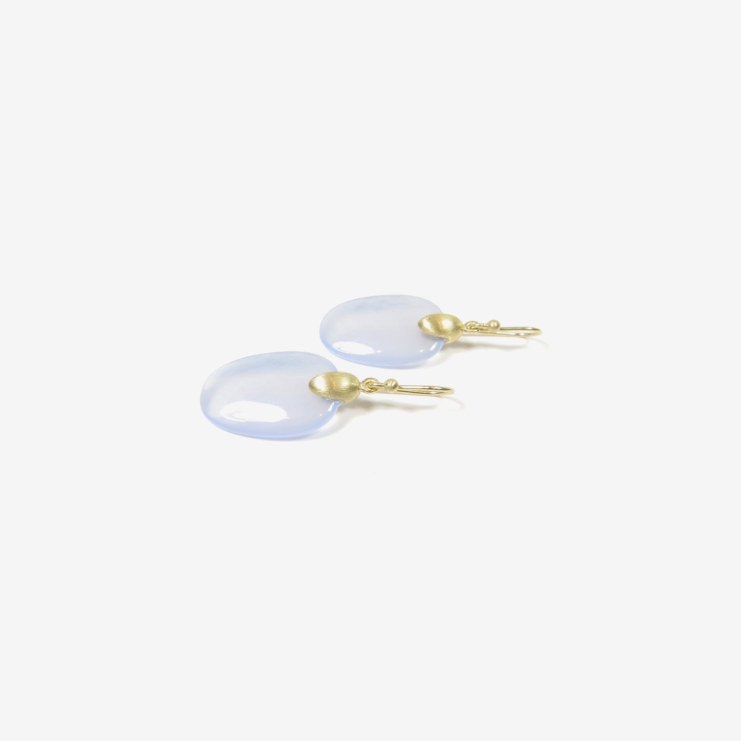 TED MUEHLING 10K & BLUE CHALCEDONY SMALL CHIPS