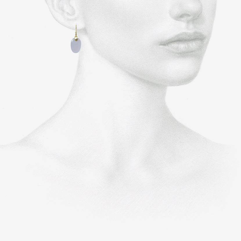 TED MUEHLING 10K & BLUE CHALCEDONY SMALL CHIPS