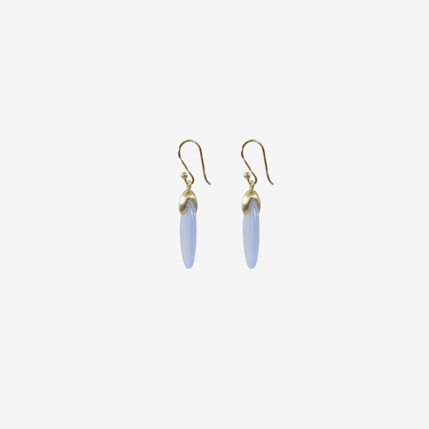 TED MUEHLING 10K & BLUE CHALCEDONY SMALL CHIPS
