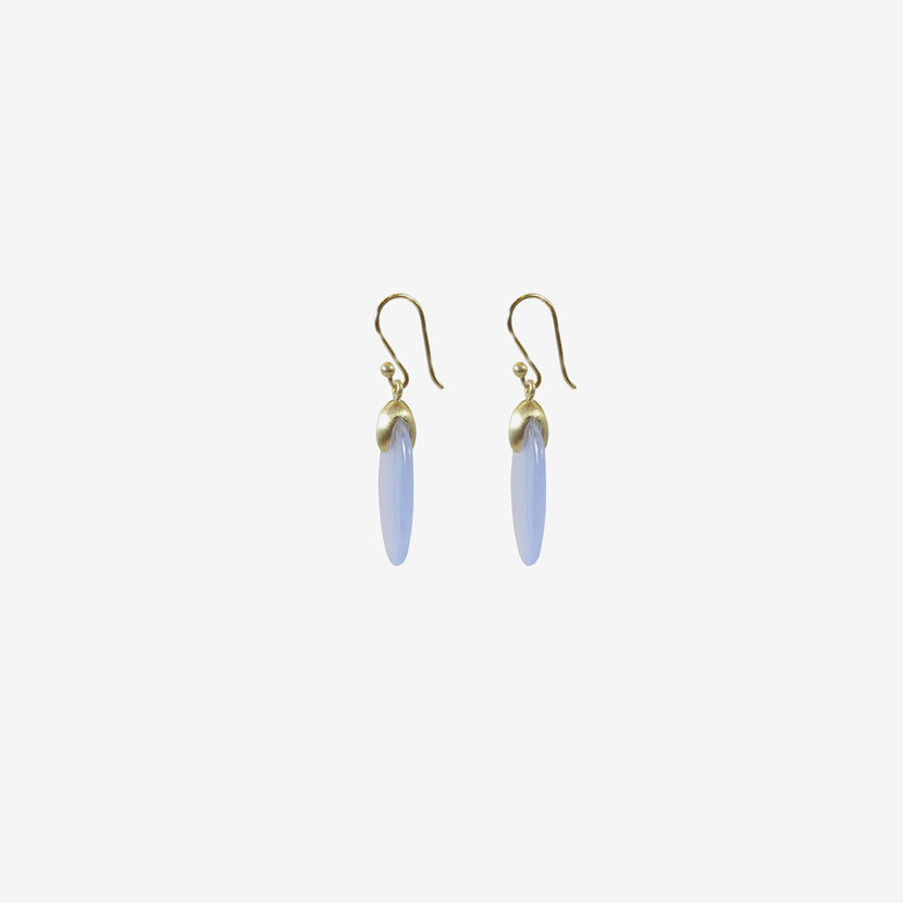 TED MUEHLING 10K & BLUE CHALCEDONY SMALL CHIPS