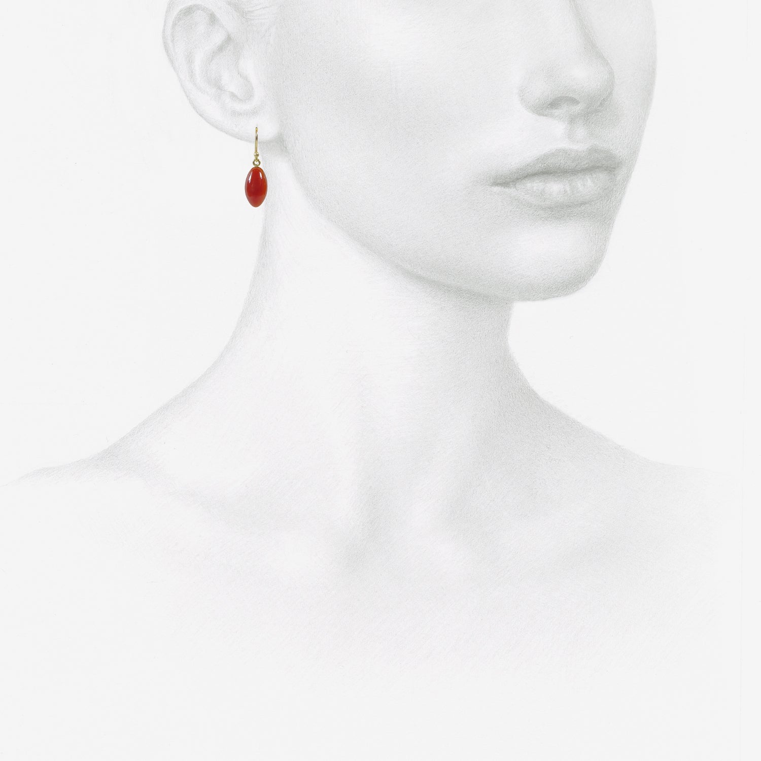 TED MUEHLING 14K & CARNELIAN BERRIES