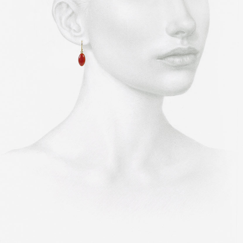 TED MUEHLING 14K & CARNELIAN BERRIES