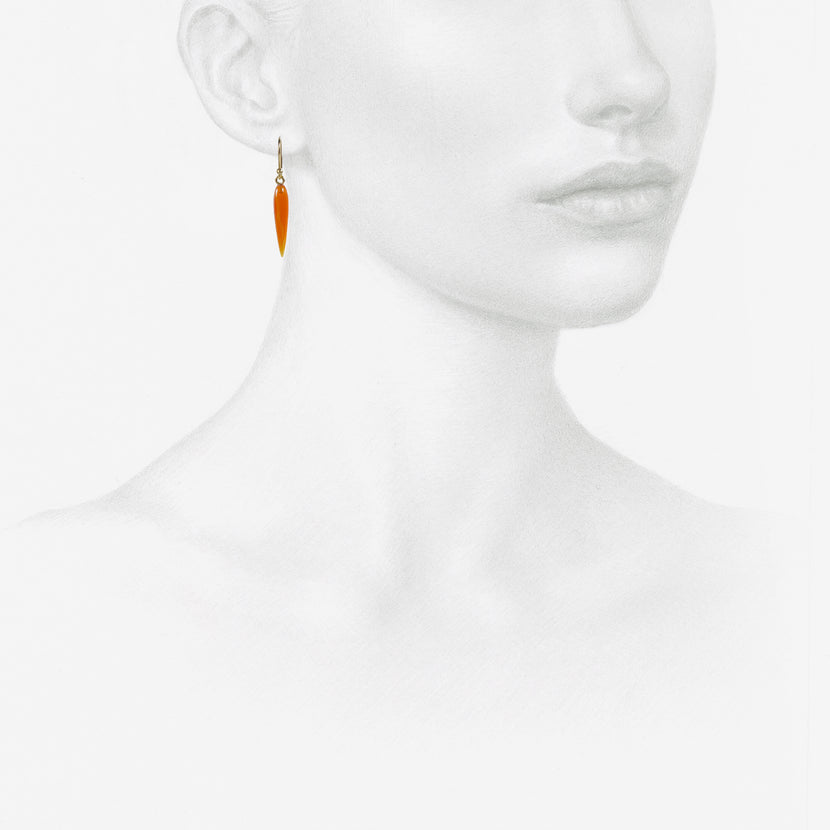 TED MUEHLING 14K & CARNELIAN RICE