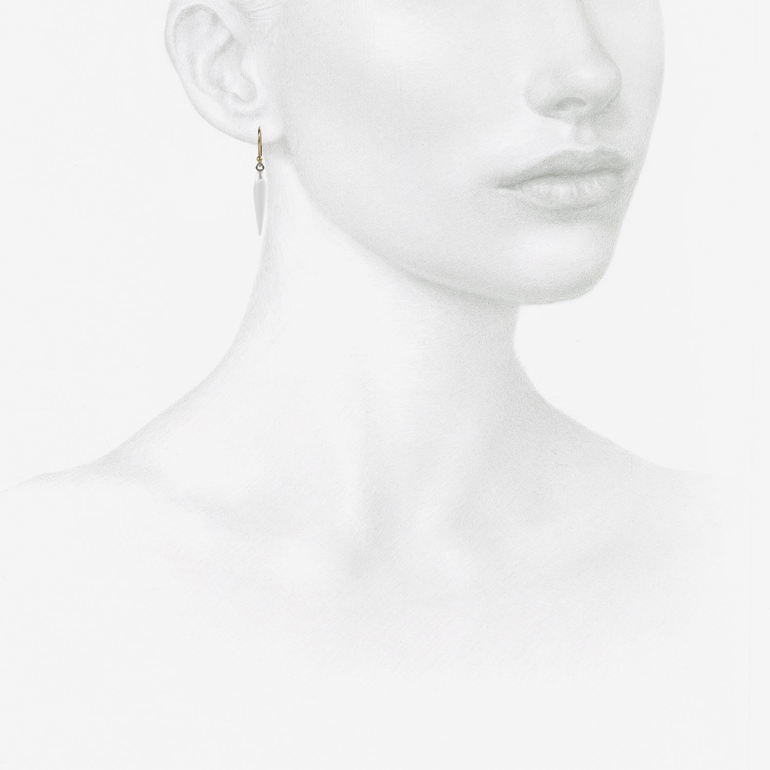 TED MUEHLING 14K & CLEAR CRYSTAL RICE