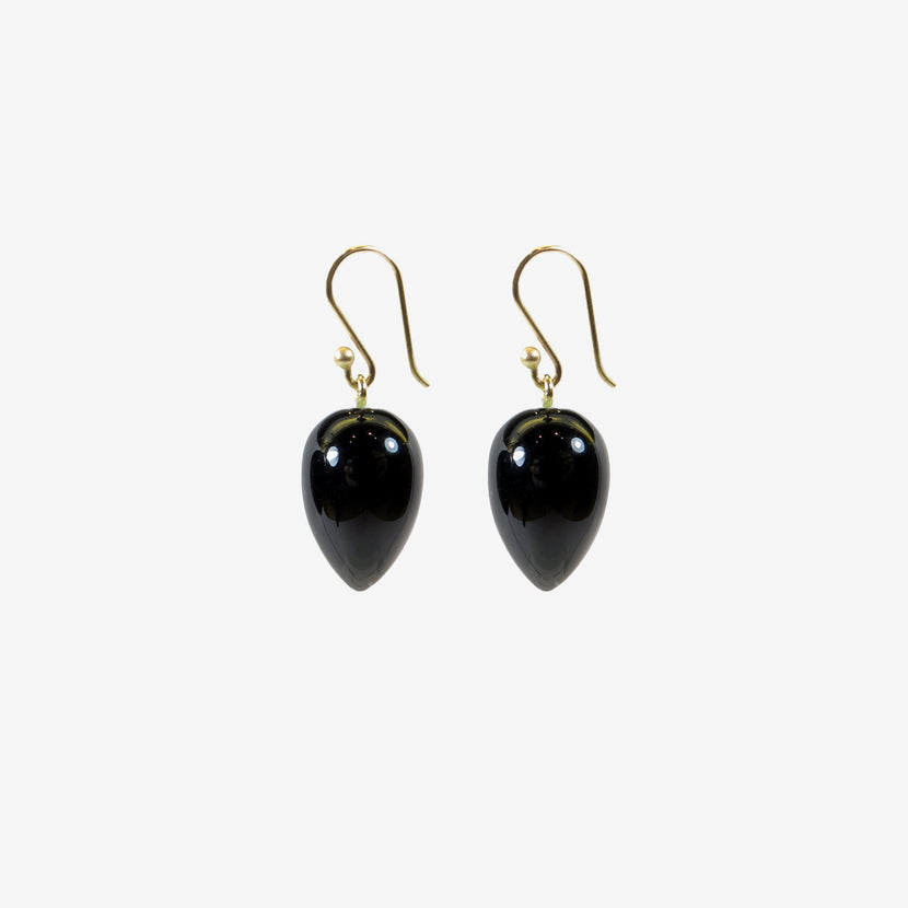 TED MUEHLING 14K & ONYX ACORNS