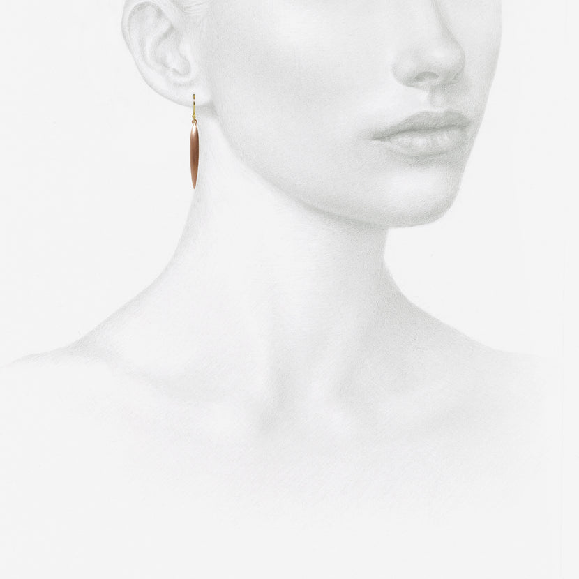 TED MUEHLING 18K PINK GOLD PLATED LARGE RICE