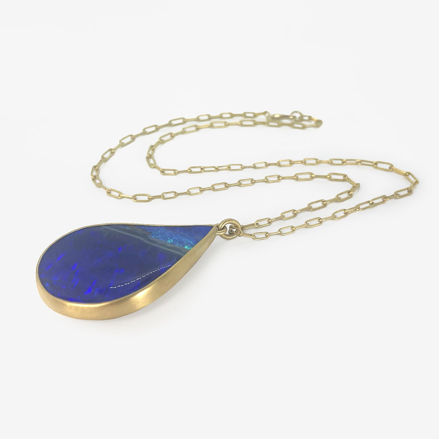 LOLA BROOKS 22K & LARGE TEARDROP BOULDER OPAL PENDANT, 59.45CT