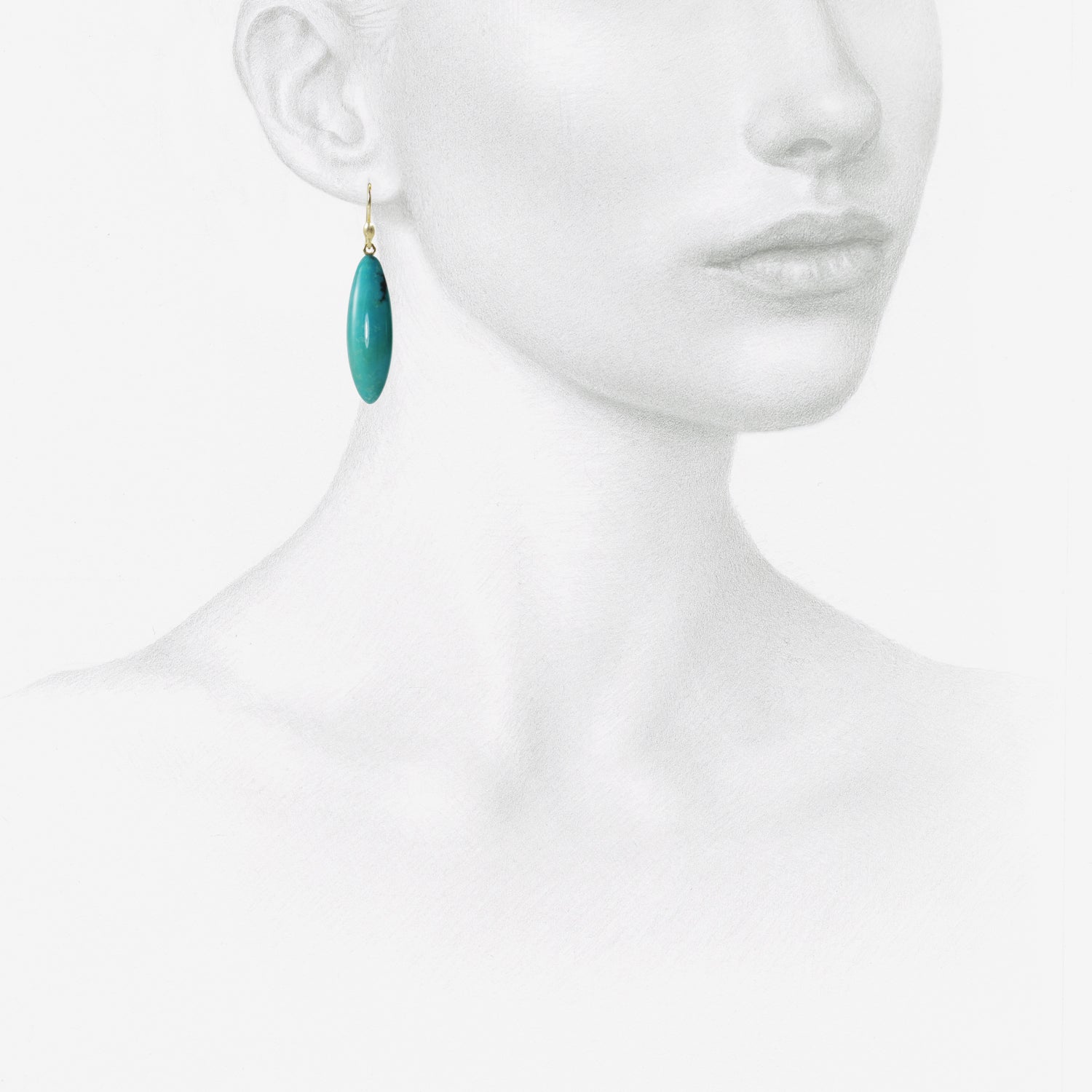 TED MUEHLING 14K & TURQUOISE LONG BERRIES