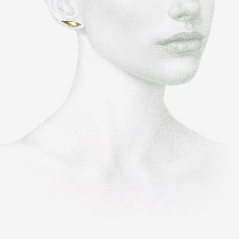 GABRIELLA KISS 14K JUMBO SINGLE SLUG STUD