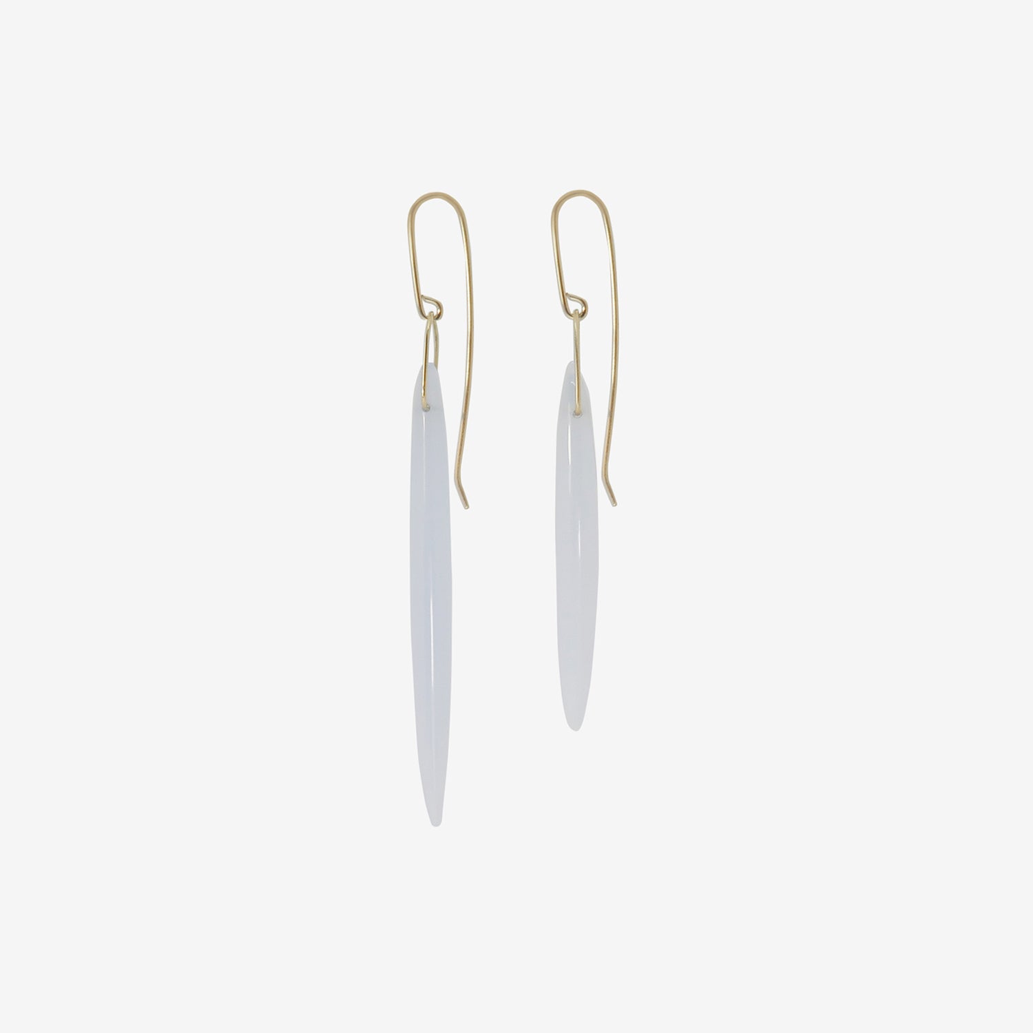 GABRIELLA KISS 14K & BLUE CHALCEDONY BEAN EARRINGS