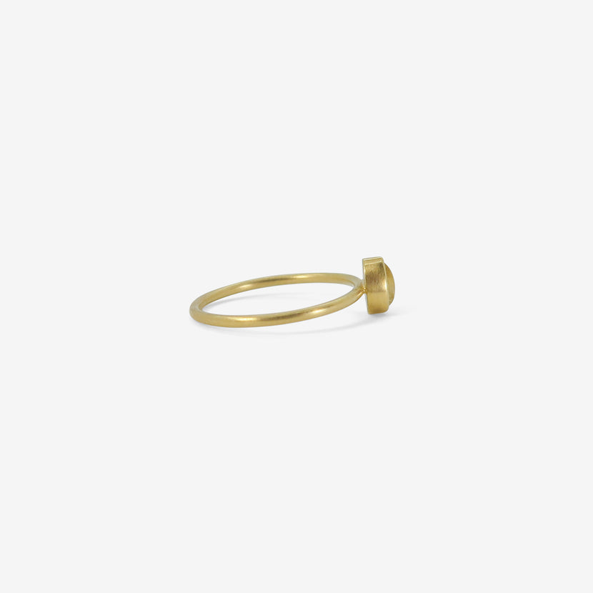 GABRIELLA KISS 18K & TINY PEAR-SHAPED YELLOW SAPPHIRE RING