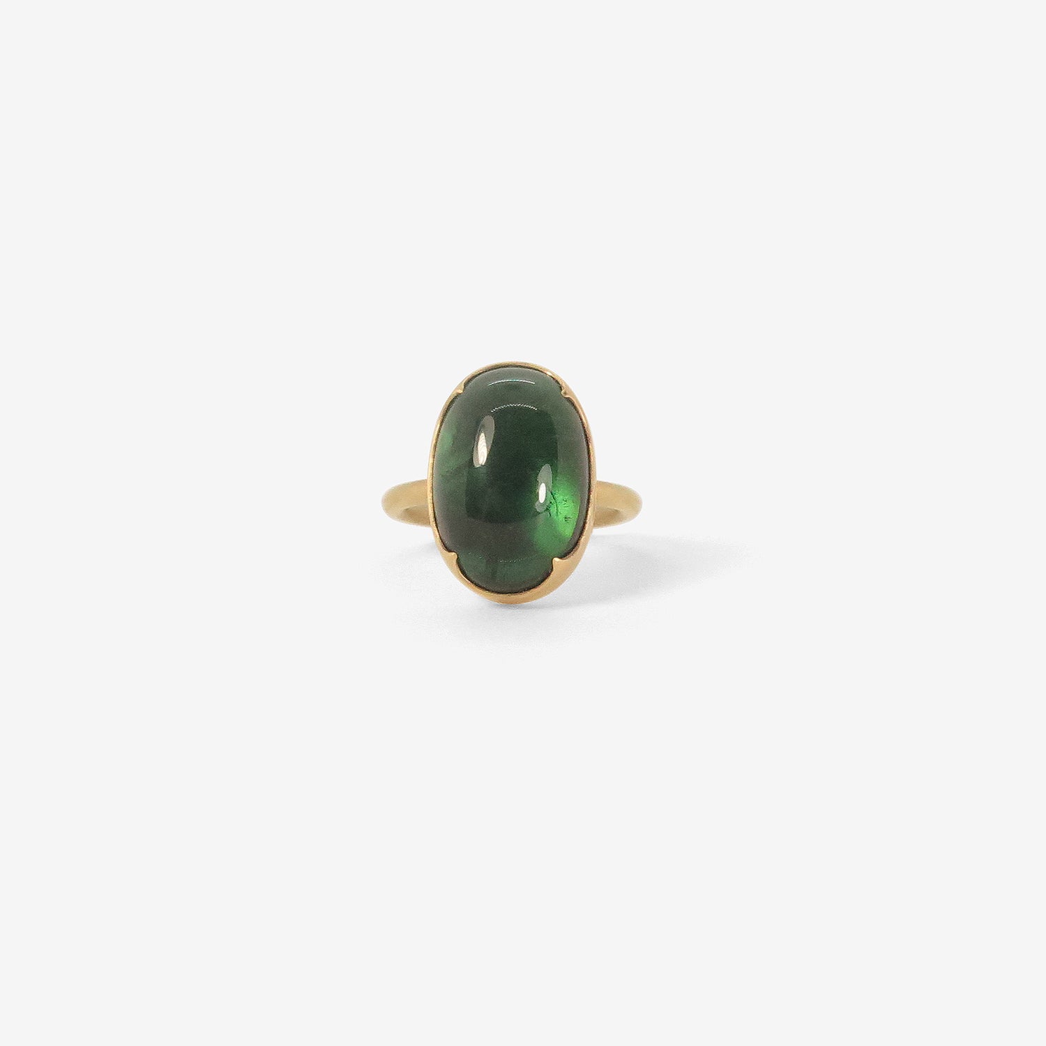 GABRIELLA KISS 18K & LARGE OVAL BLUE GREEN TOURMALINE RING, 9.7CT