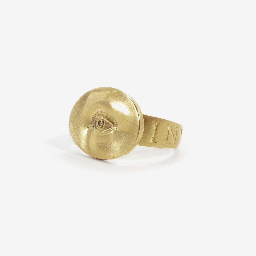GABRIELLA KISS 10K LOVE TOKEN EYE RING – “INVIGILARE” – TO WATCH OVER