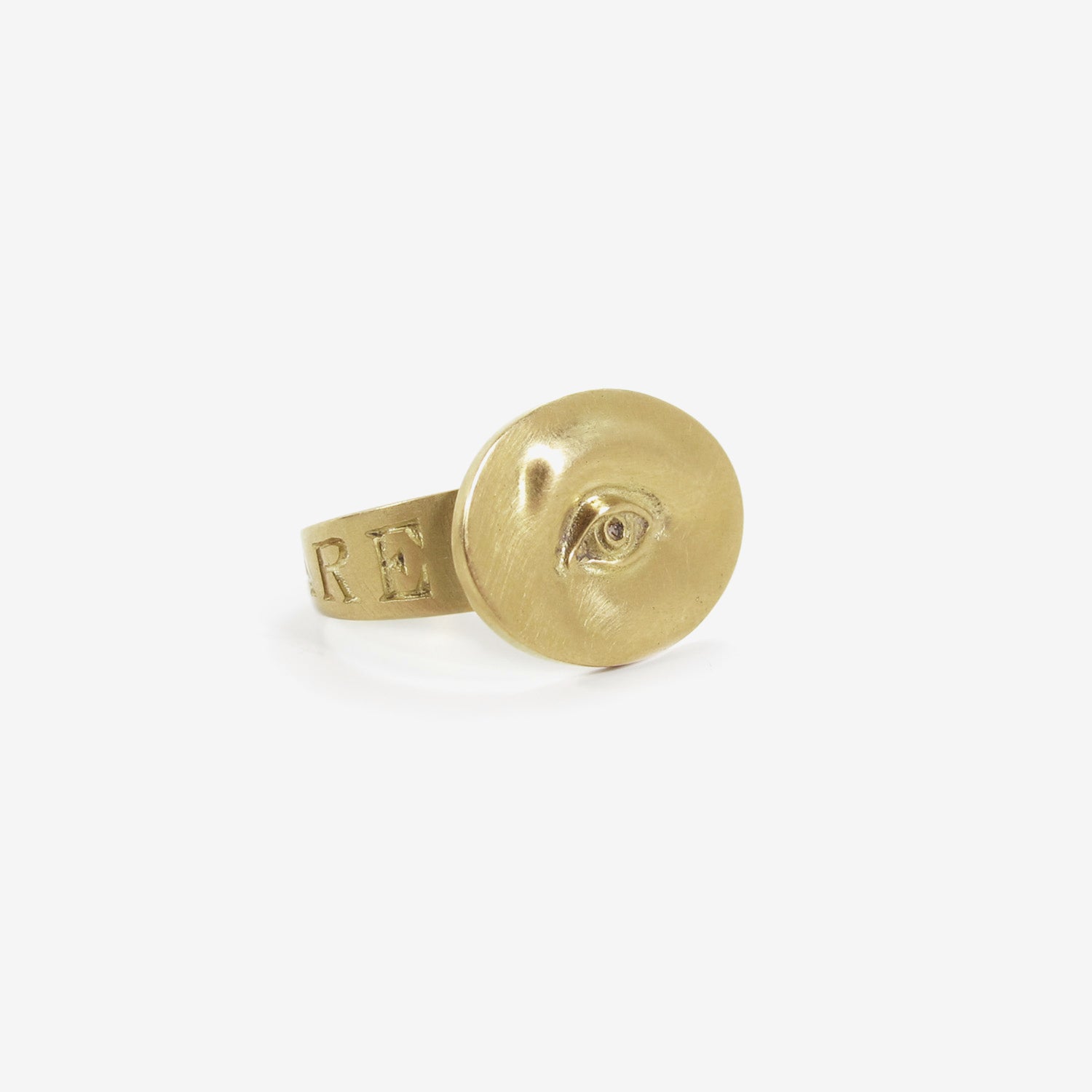 GABRIELLA KISS 10K LOVE TOKEN EYE RING – “INVIGILARE” – TO WATCH OVER