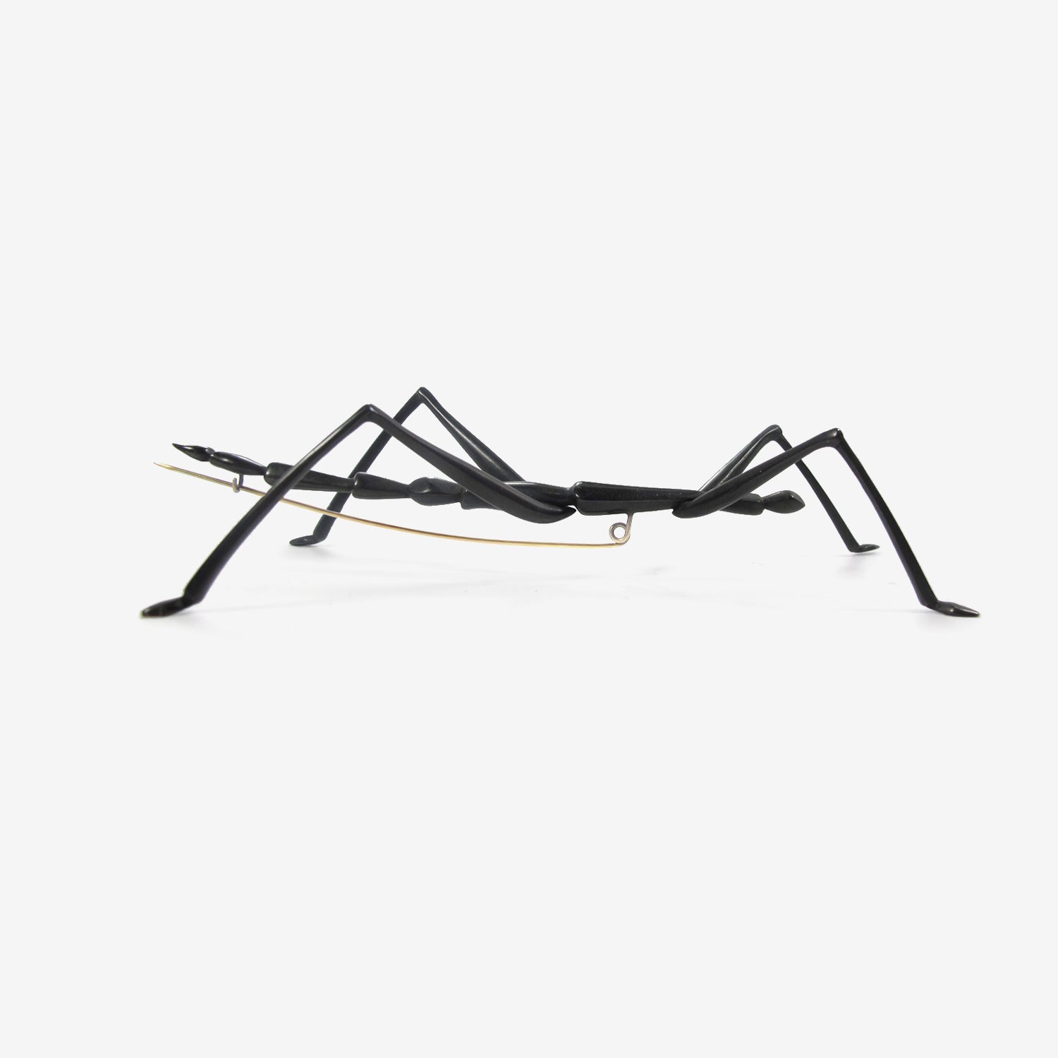 GABRIELLA KISS OXIDIZED BRONZE WALKING STICK INSECT PIN