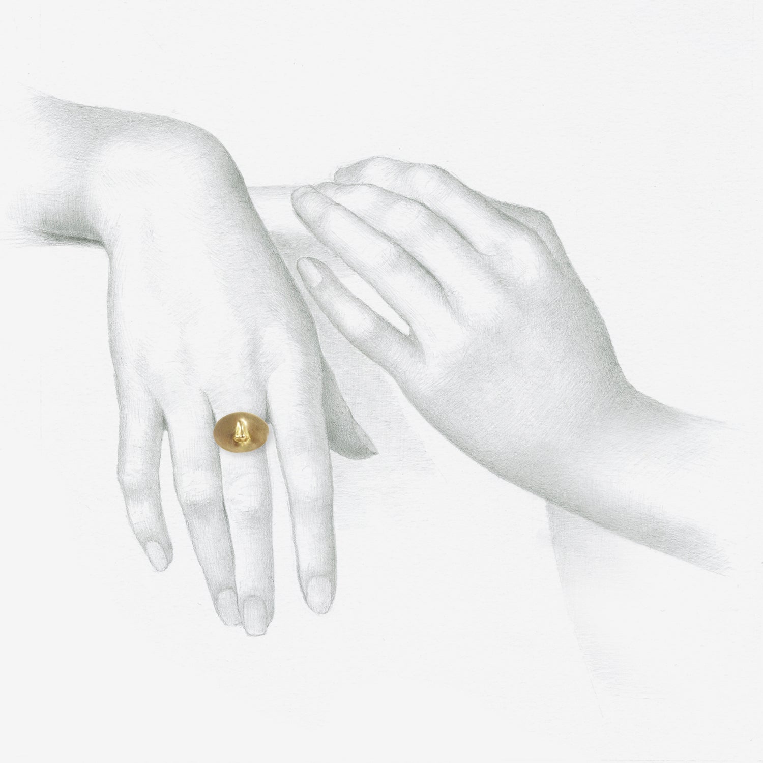 GABRIELLA KISS 10K LOVE TOKEN RING – “IN MEDIAS RES” – INTO THE MIDST