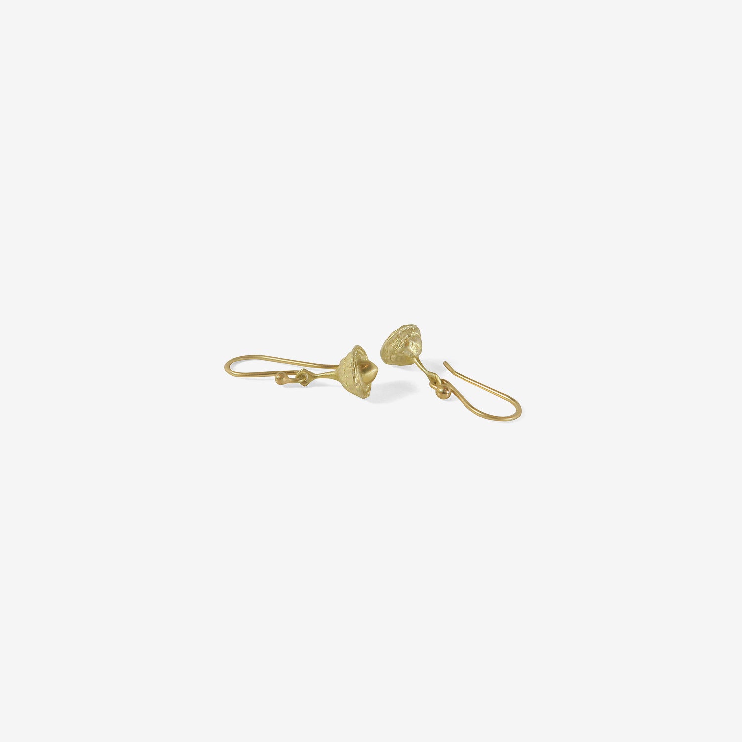 GABRIELLA KISS 18K EUCALYPTUS SEED BELL EARRINGS