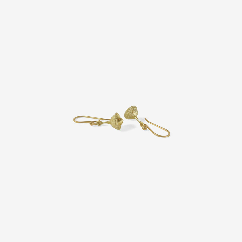 GABRIELLA KISS 18K EUCALYPTUS SEED BELL EARRINGS