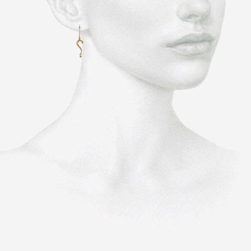 GABRIELLA KISS 18K TINY WTF!? EARRINGS