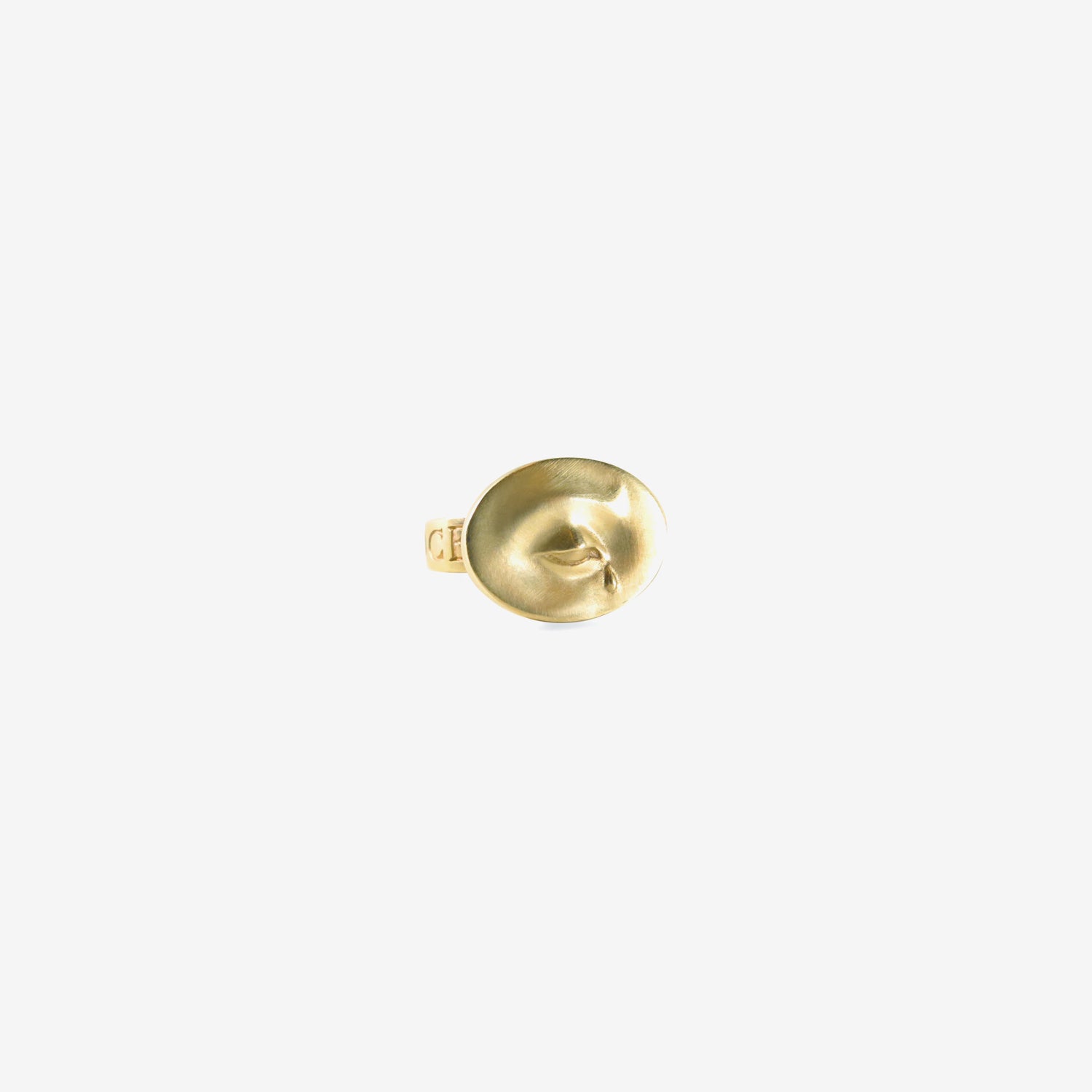 GABRIELLA KISS 10K LOVE TOKEN RING “NIL NISI CRUCE” – NOTHING WITHOUT SUFFERING, SIZE 6 1/2