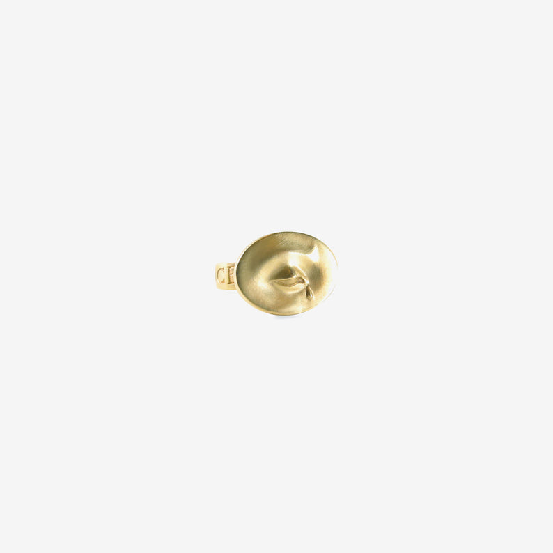 GABRIELLA KISS 10K LOVE TOKEN RING “NIL NISI CRUCE” – NOTHING WITHOUT SUFFERING, SIZE 6 1/2