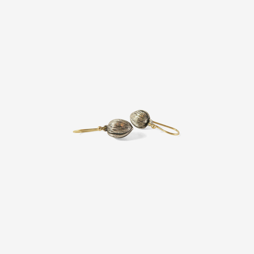 GABRIELLA KISS STERLING SILVER TINY WALNUT EARRINGS