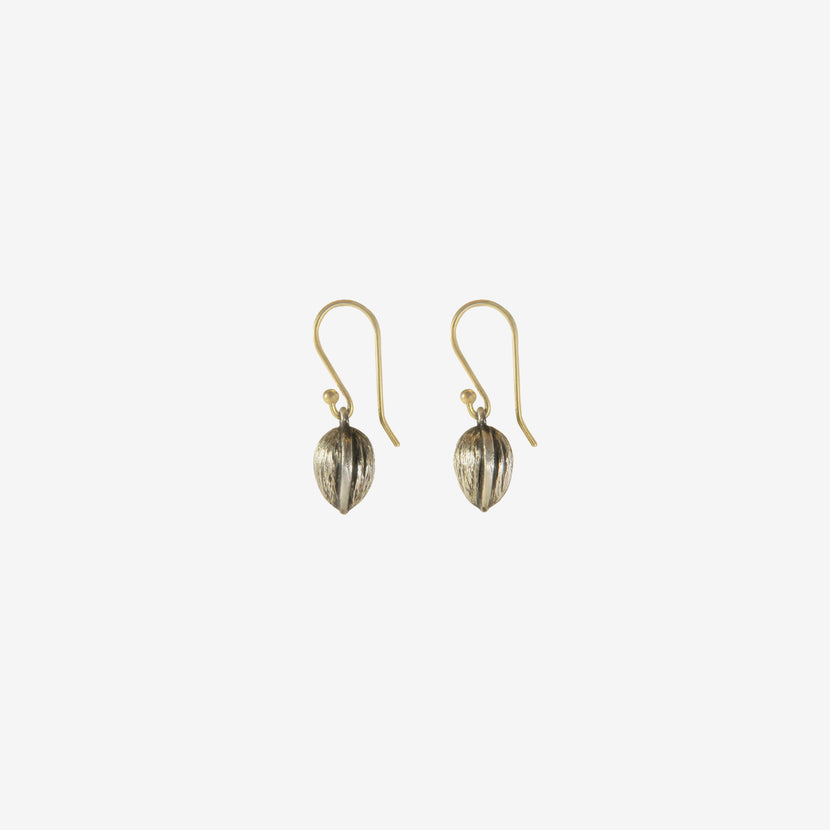 GABRIELLA KISS STERLING SILVER TINY WALNUT EARRINGS