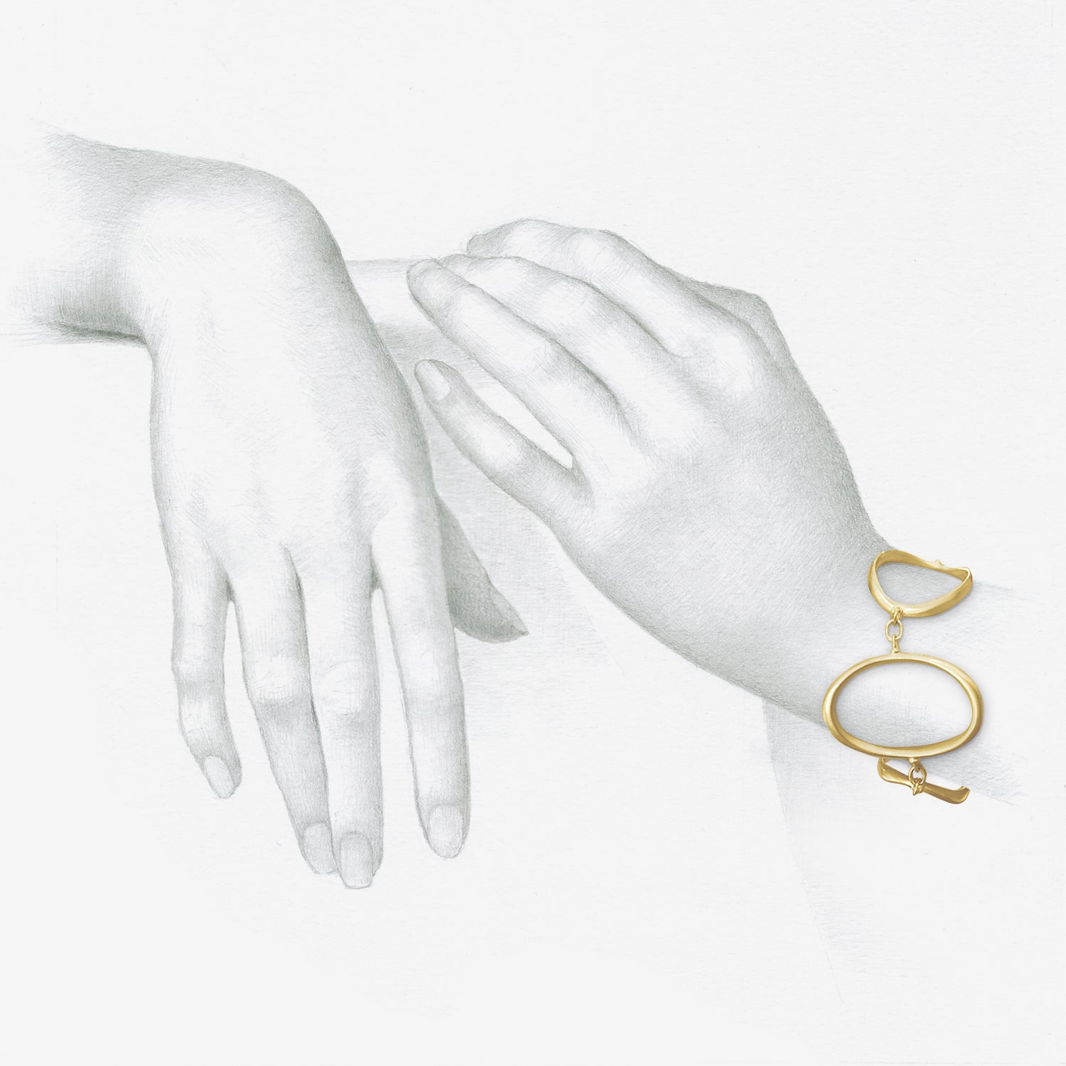 GABRIELLA KISS 18K SIMPLE OVAL LINK BRACELET