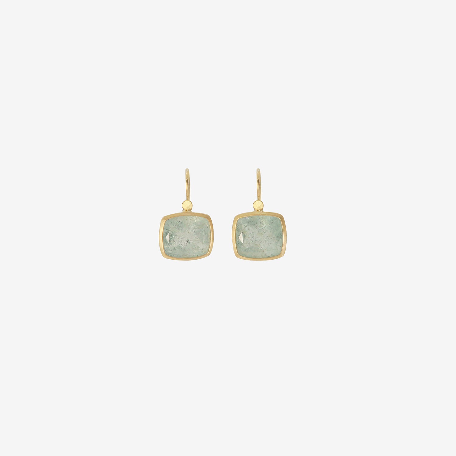 LOLA BROOKS 18K & CUSHION-SHAPED AQUAMARINE DROP EARRINGS, 19.04CT