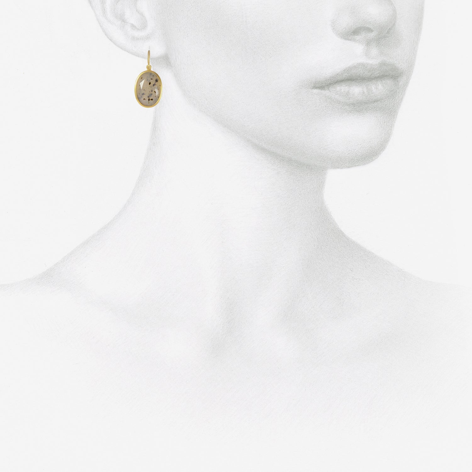 LOLA BROOKS 18K & MONTANA AGATE OVAL DROPS, 26.45CT
