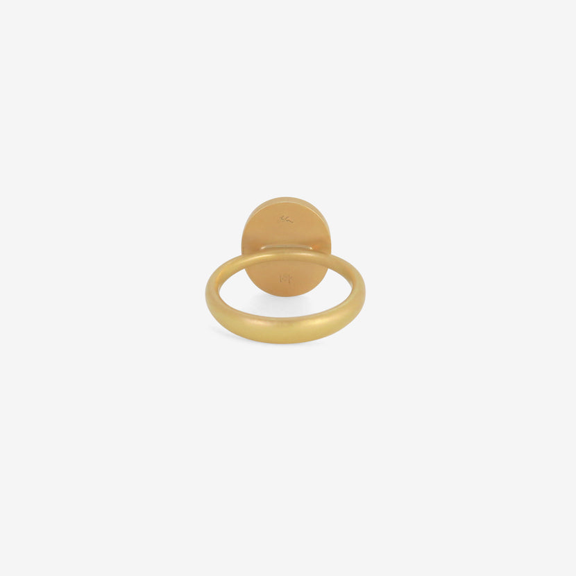 LOLA BROOKS 18K & ROSY OVAL TOURMALINE RING, 7.89CT