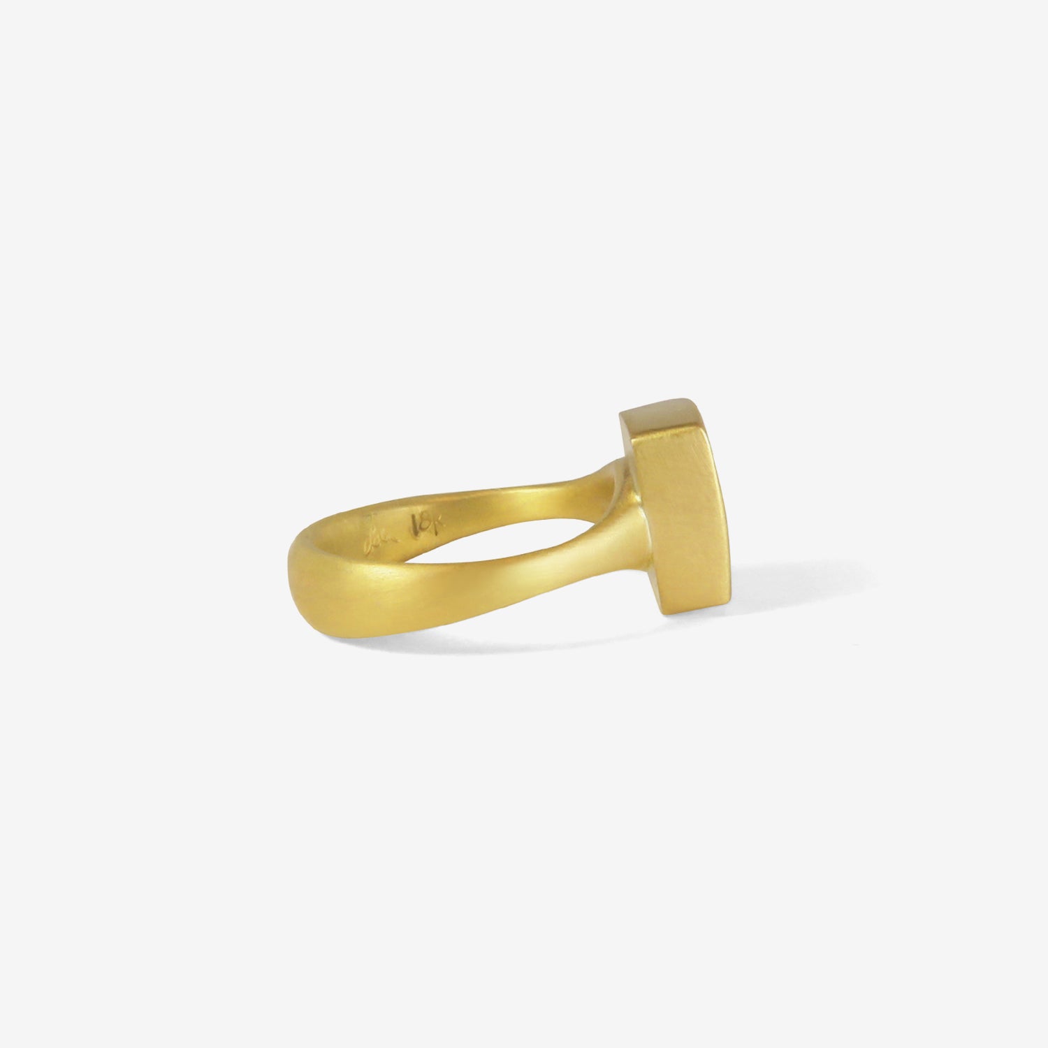 LOLA BROOKS 18K & SMALL PYRITE IN QUARTZ CHICLET RING, 3.7CT