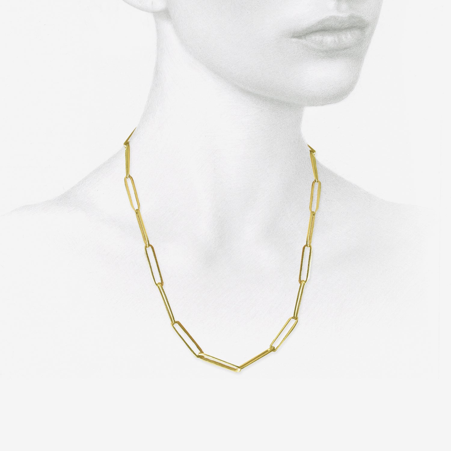 NICOLE LANDAW 14K SOLID LONG LINK CHAIN