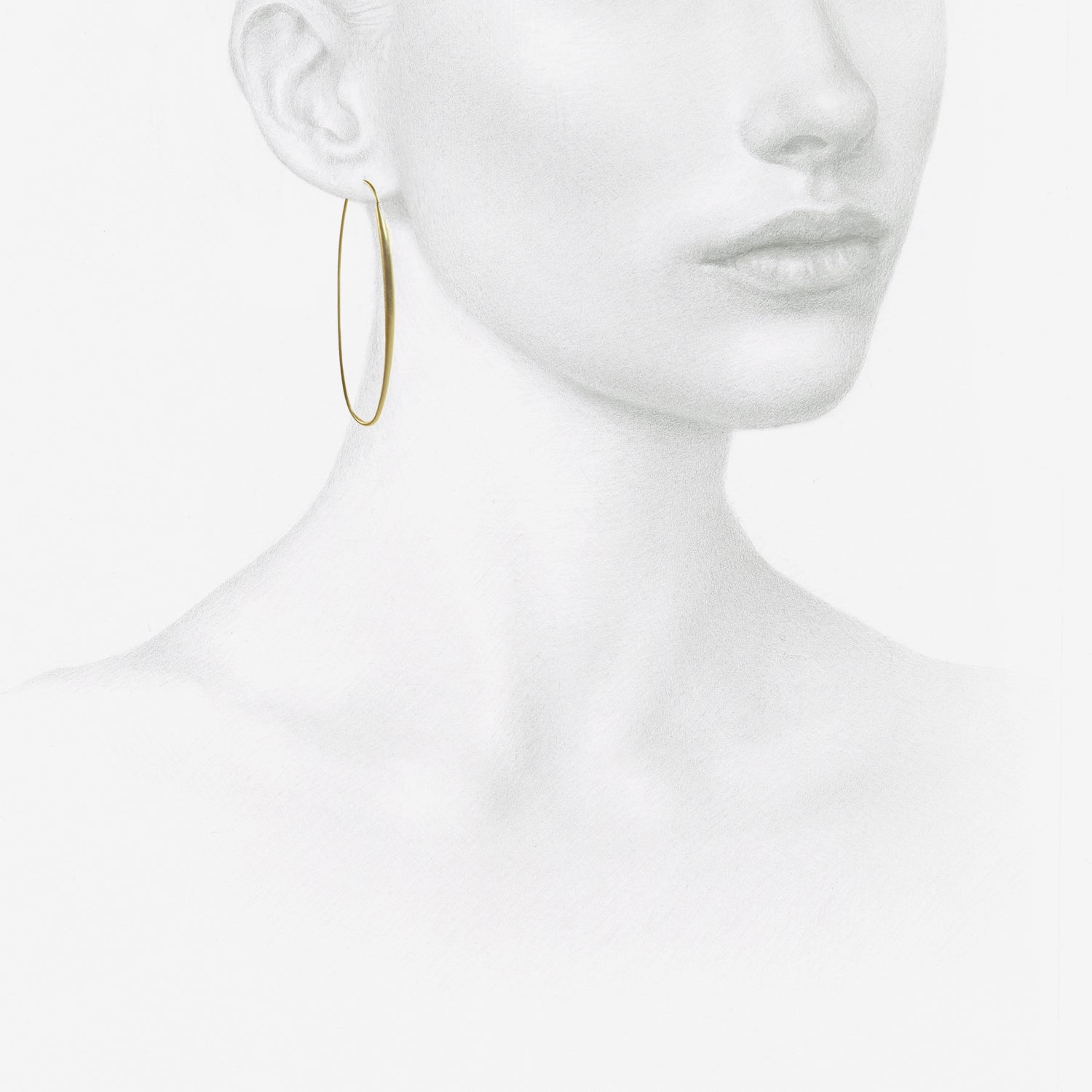 TED MUEHLING 14K YELLOW GOLD SMALL OVAL HOOPS