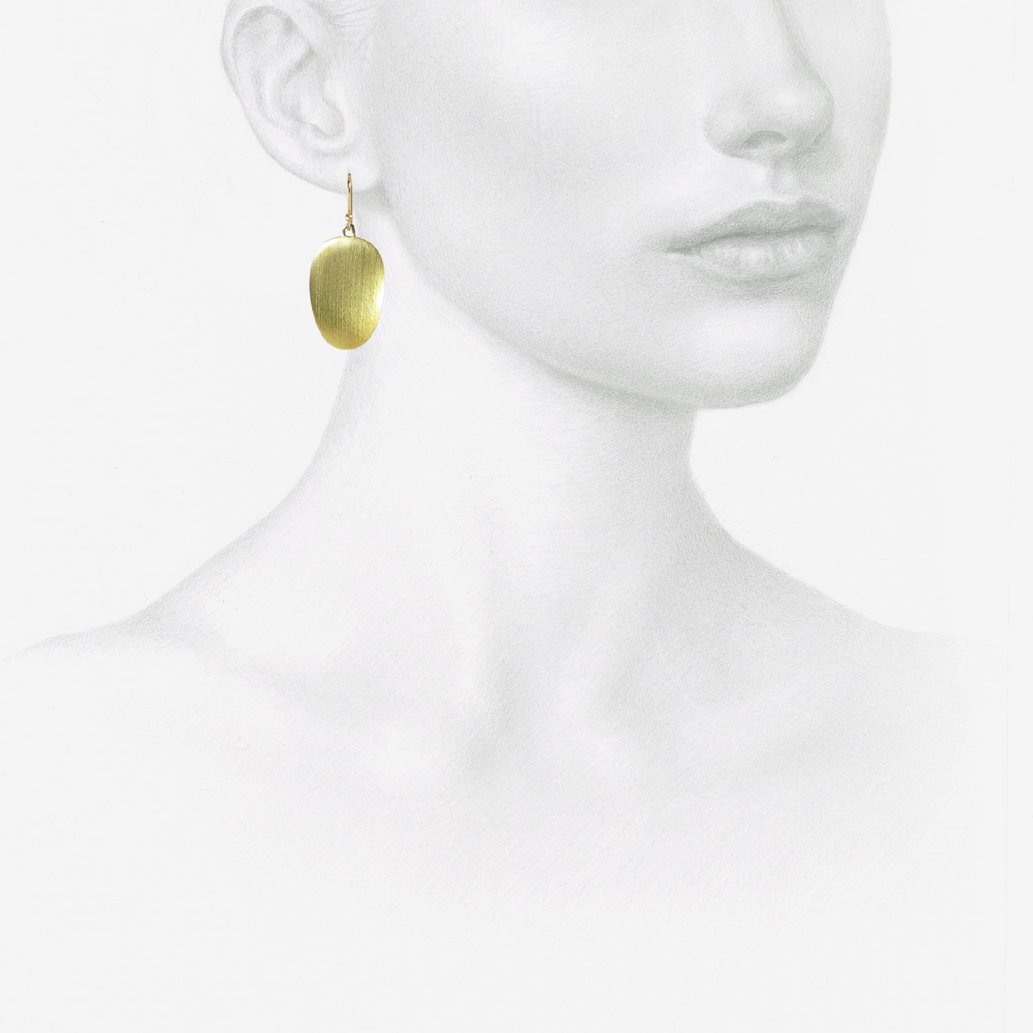 TED MUEHLING 18K GREEN GOLD PLATED LARGE CHIPS