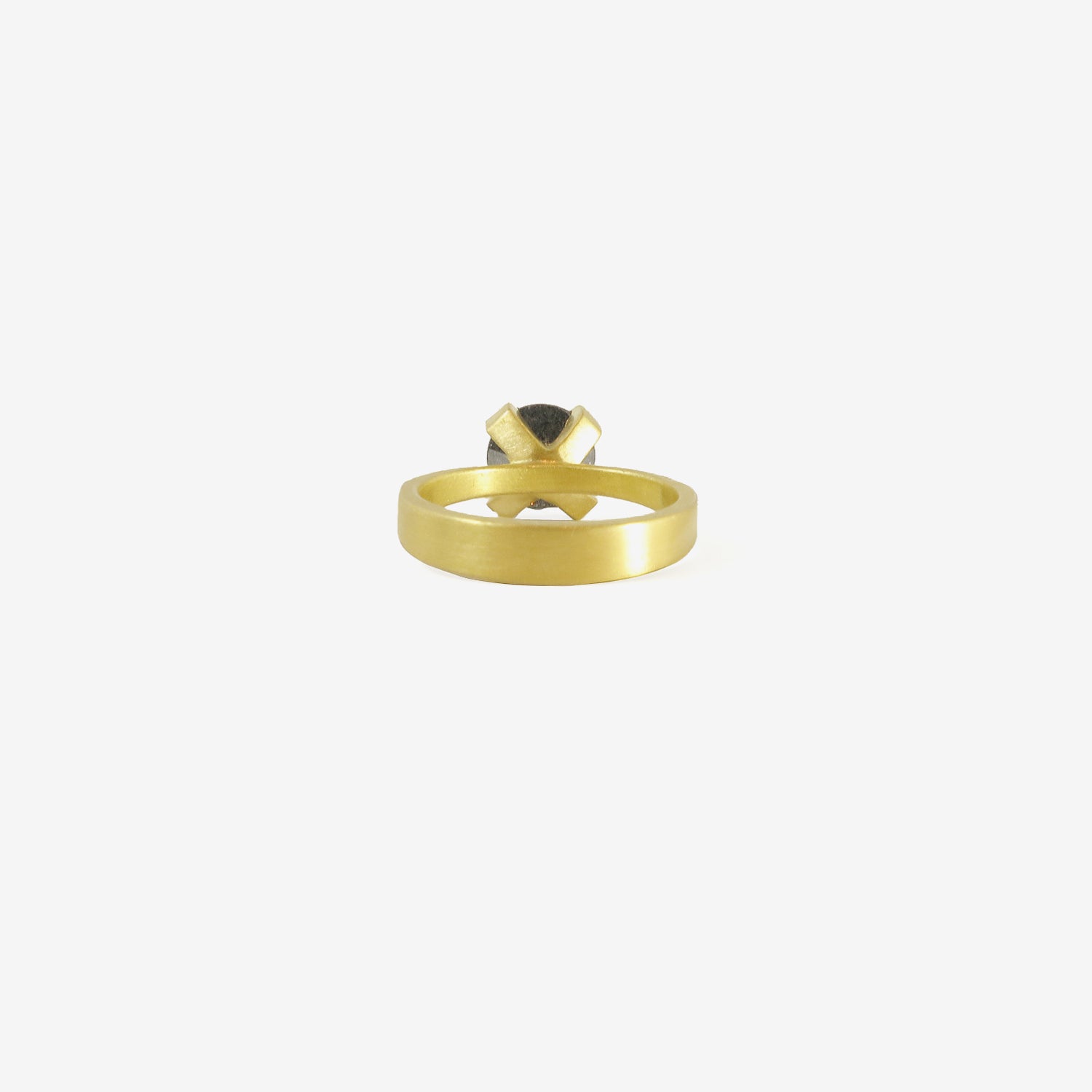 LOLA BROOKS 22K & CARBON DIAMOND CHUNKY PRONG SET RING, 2.13 CT