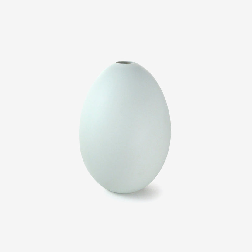 TED MUEHLING CELADON BISQUE LARGE EGG VASE