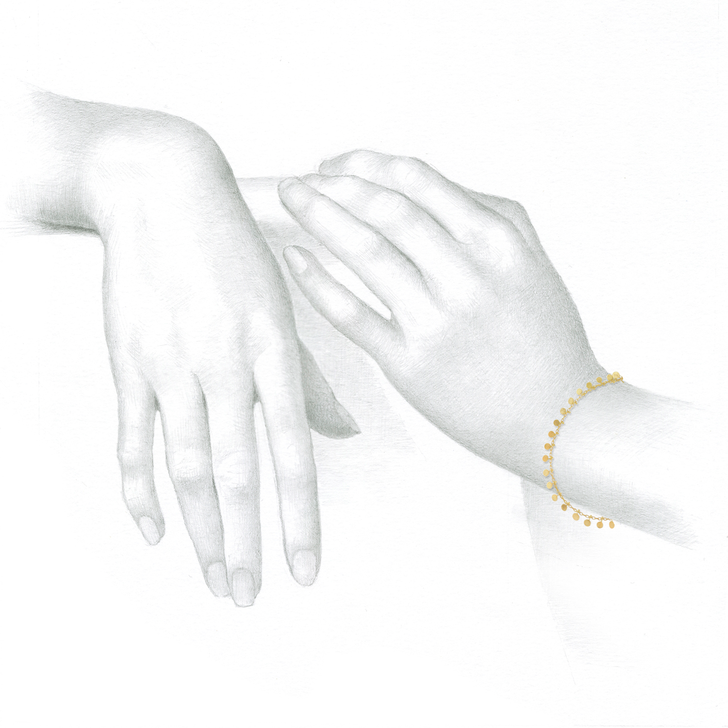 SIA TAYLOR 18K YELLOW GOLD EVENLY DOTTED BRACELET