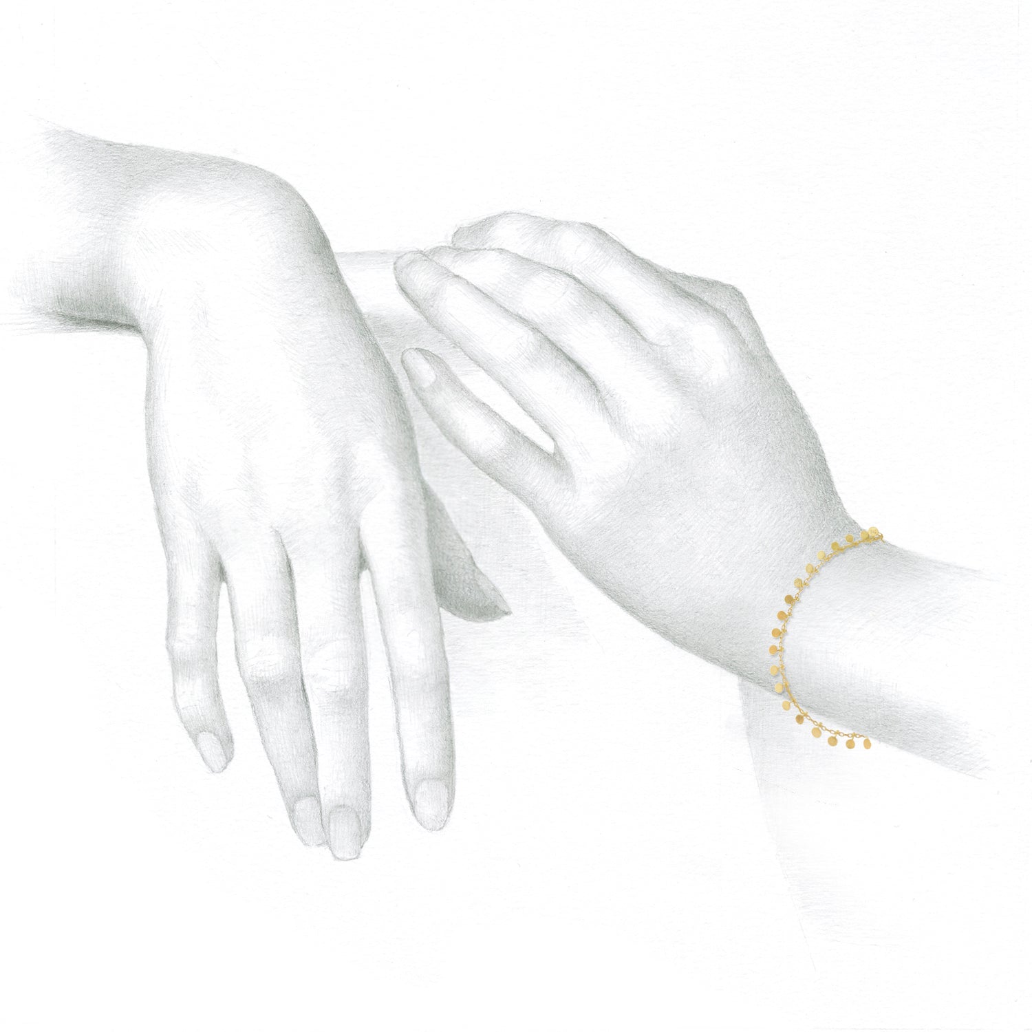 SIA TAYLOR 18K YELLOW GOLD EVENLY DOTTED BRACELET