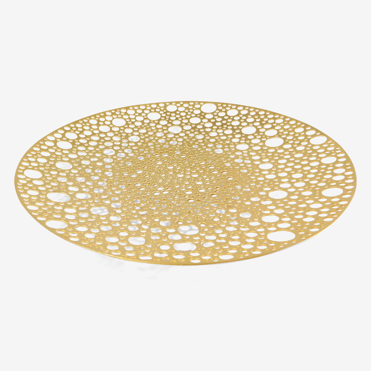 TED MUEHLING 24K GOLD PLATE TEA STRAINER