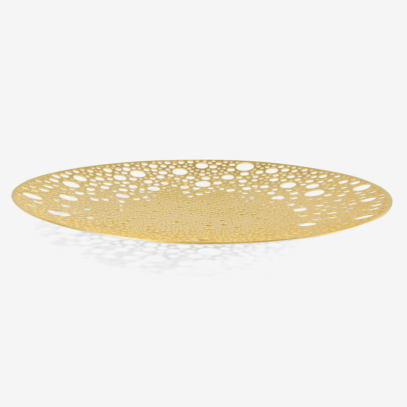 TED MUEHLING 24K GOLD PLATE TEA STRAINER