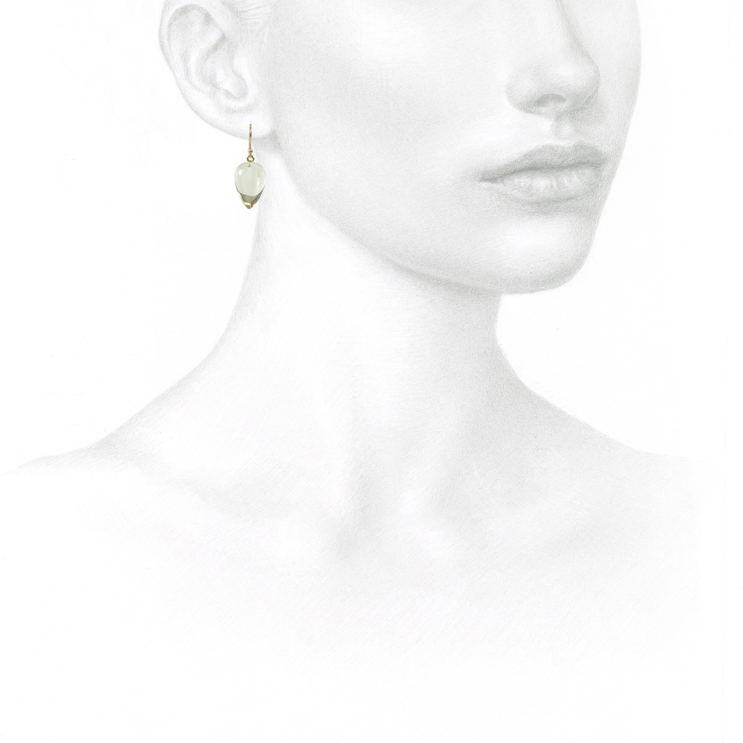 TED MUEHLING 14K & GREEN AMETHYST ACORNS