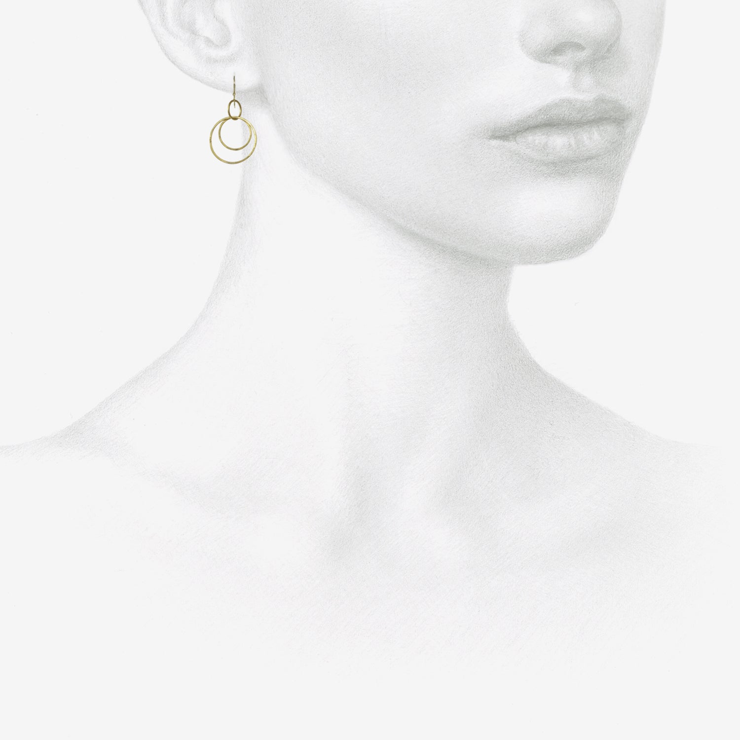 ROSANNE PUGLIESE 22K MEDIUM MAGNOLIA EARRINGS