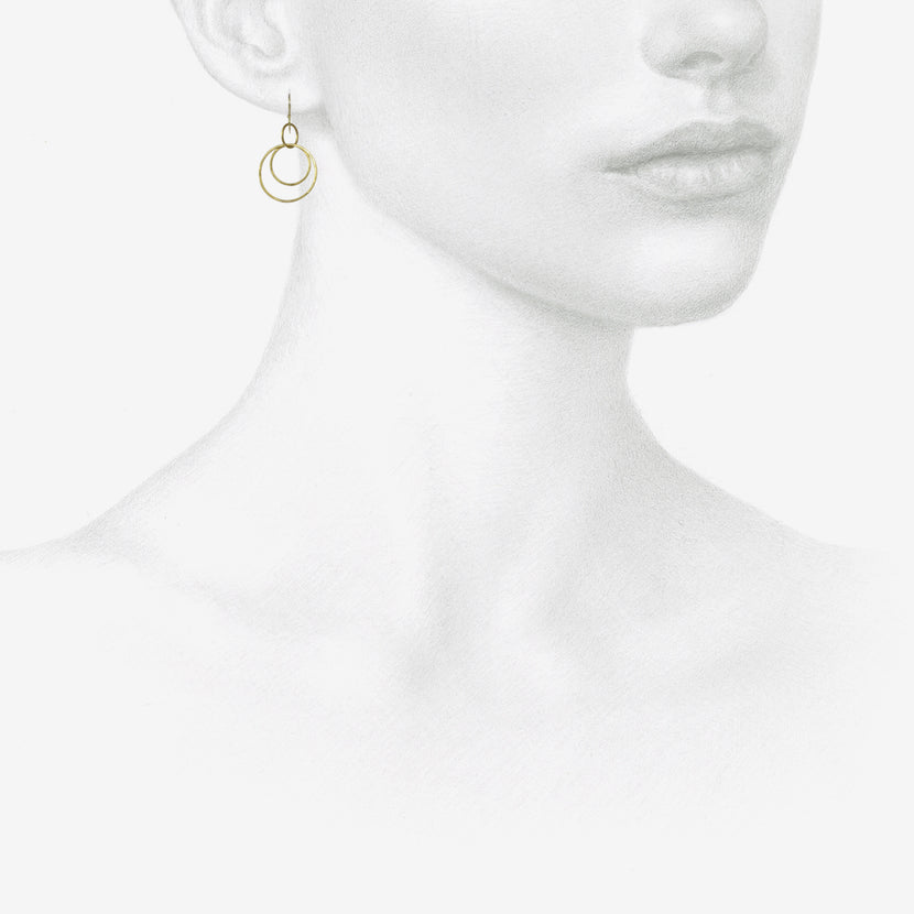 ROSANNE PUGLIESE 22K MEDIUM MAGNOLIA EARRINGS