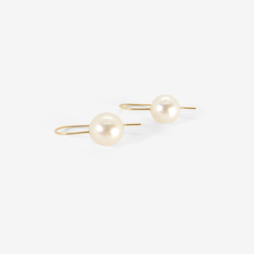 ROSANNE PUGLIESE 18K & CREAM-COLORED SOUTH SEA PEARL EARRINGS