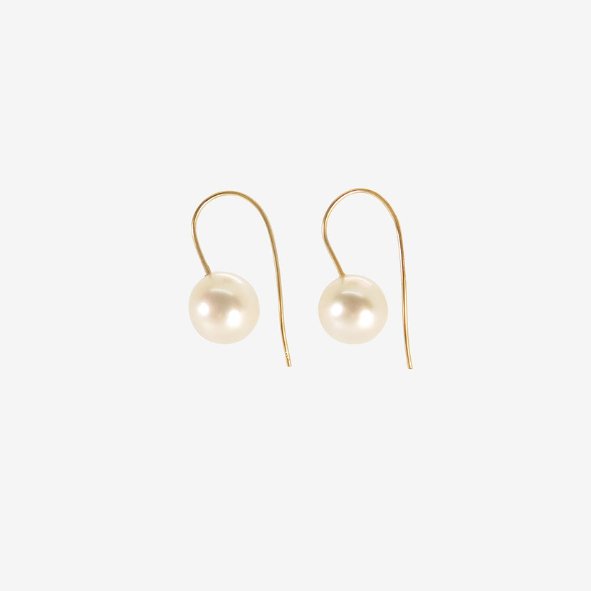 ROSANNE PUGLIESE 18K & CREAM-COLORED SOUTH SEA PEARL EARRINGS