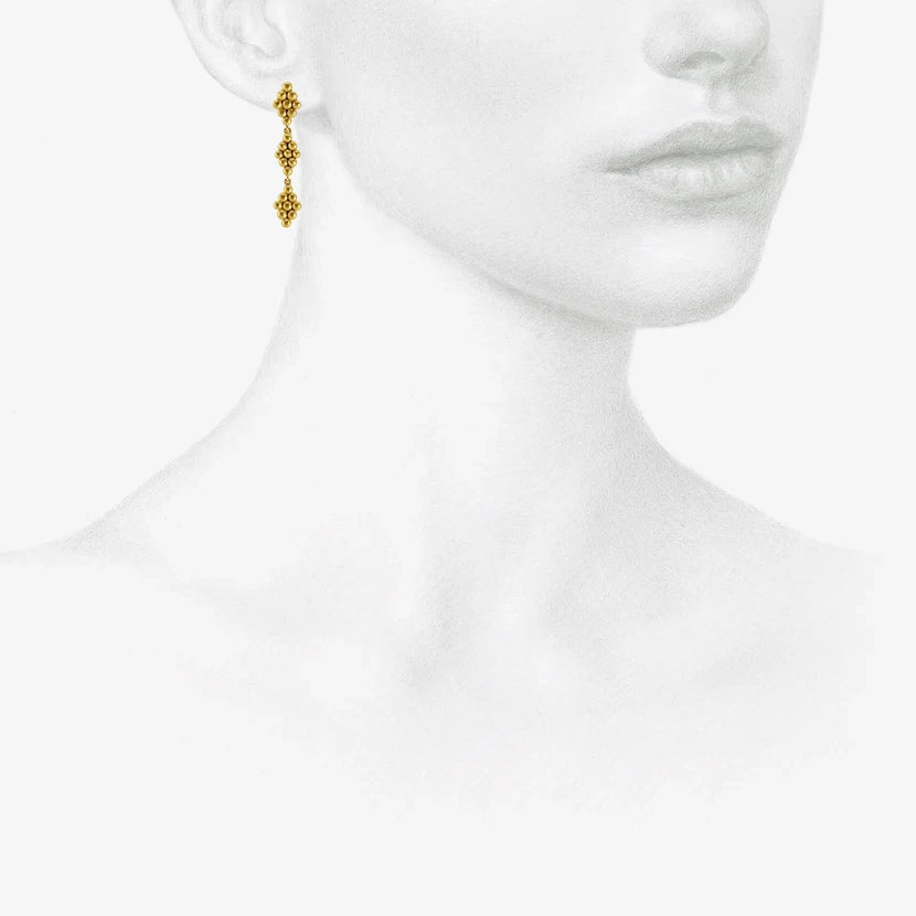 PROUNIS 22K TRIO NONA EARRINGS
