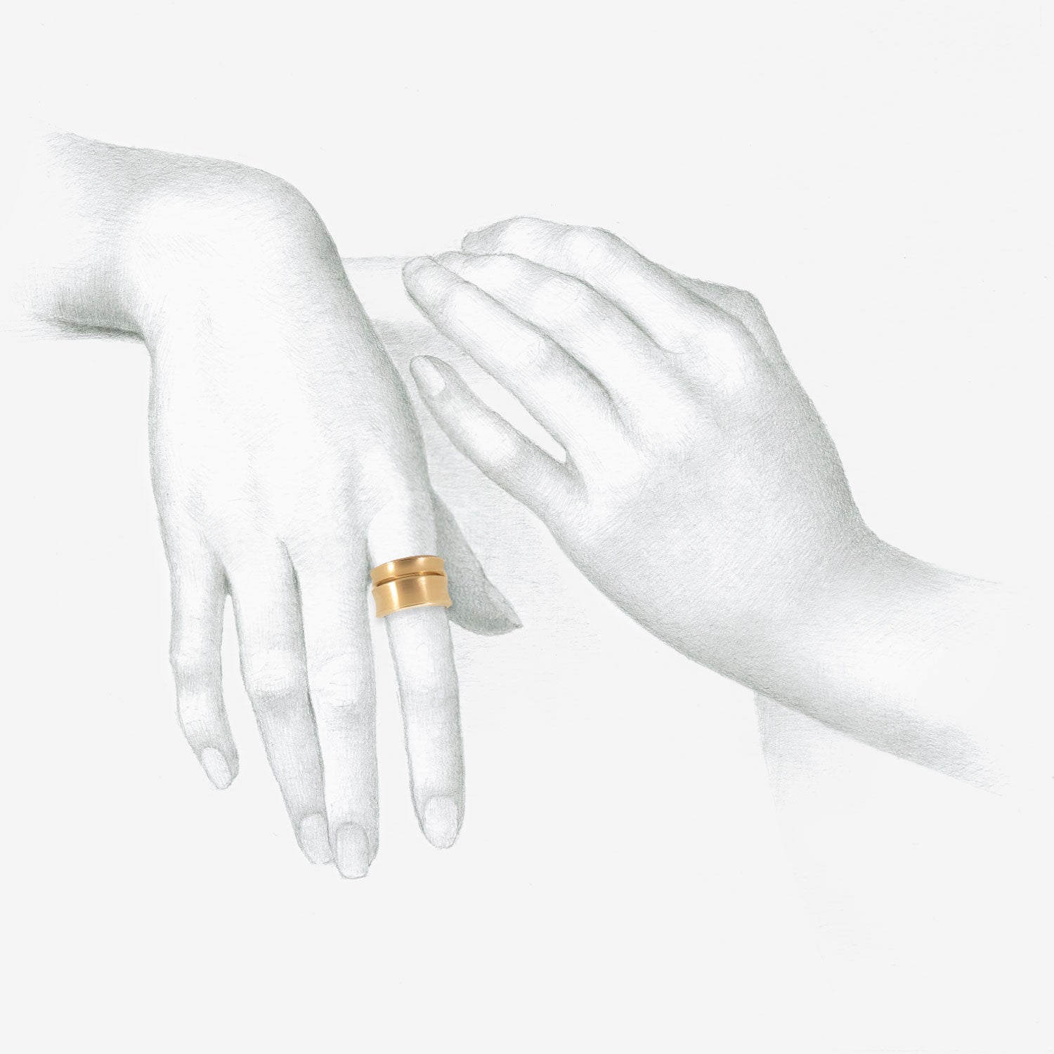 NICOLE LANDAW 14K ROTHKO RING