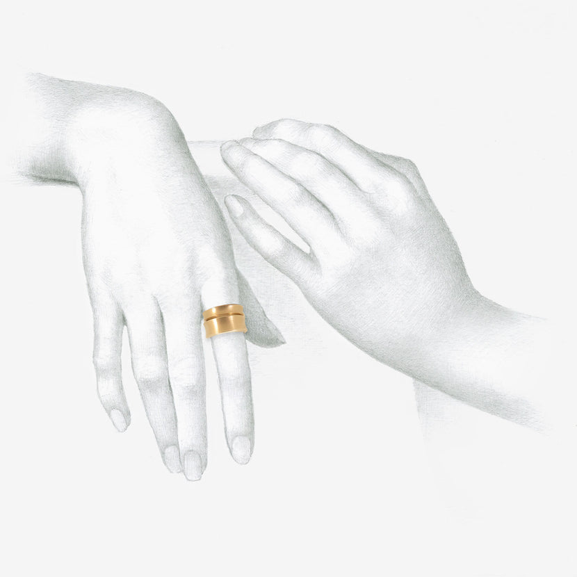 NICOLE LANDAW 14K ROTHKO RING